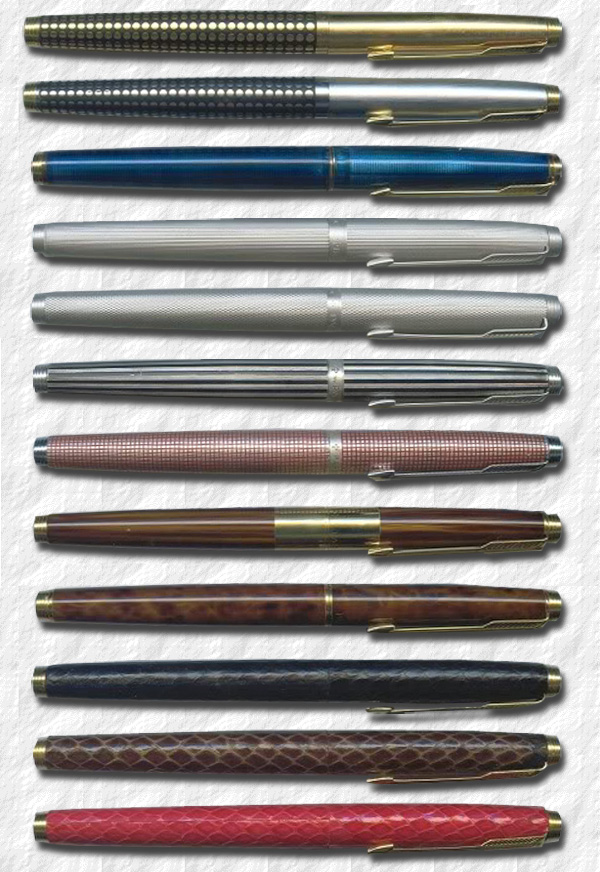 Vintage 1970 Parker Jotter Set Ballpoint Pen, Mechanical Pencil Medium Gray  Stainless Cap With Clip and Band, Original Box 