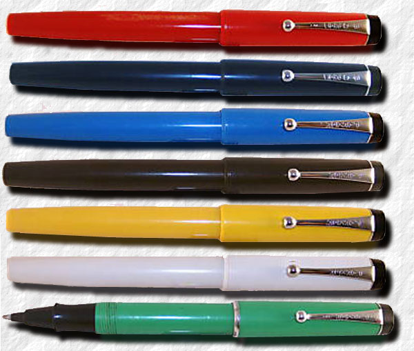 Vintage c1970-81 Blue & Chrome Trim Brazil Made Parker Big Red Ballpoint Pen 