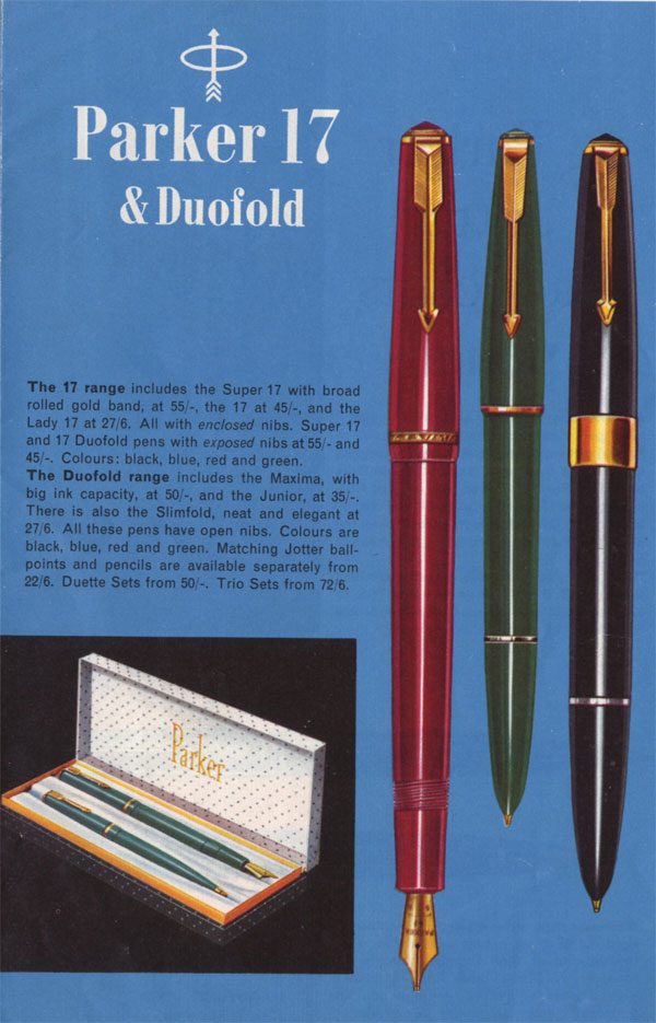 Parker Duofold Slimfold Fountain Pen Parts Vintage c1960 UK Seller 